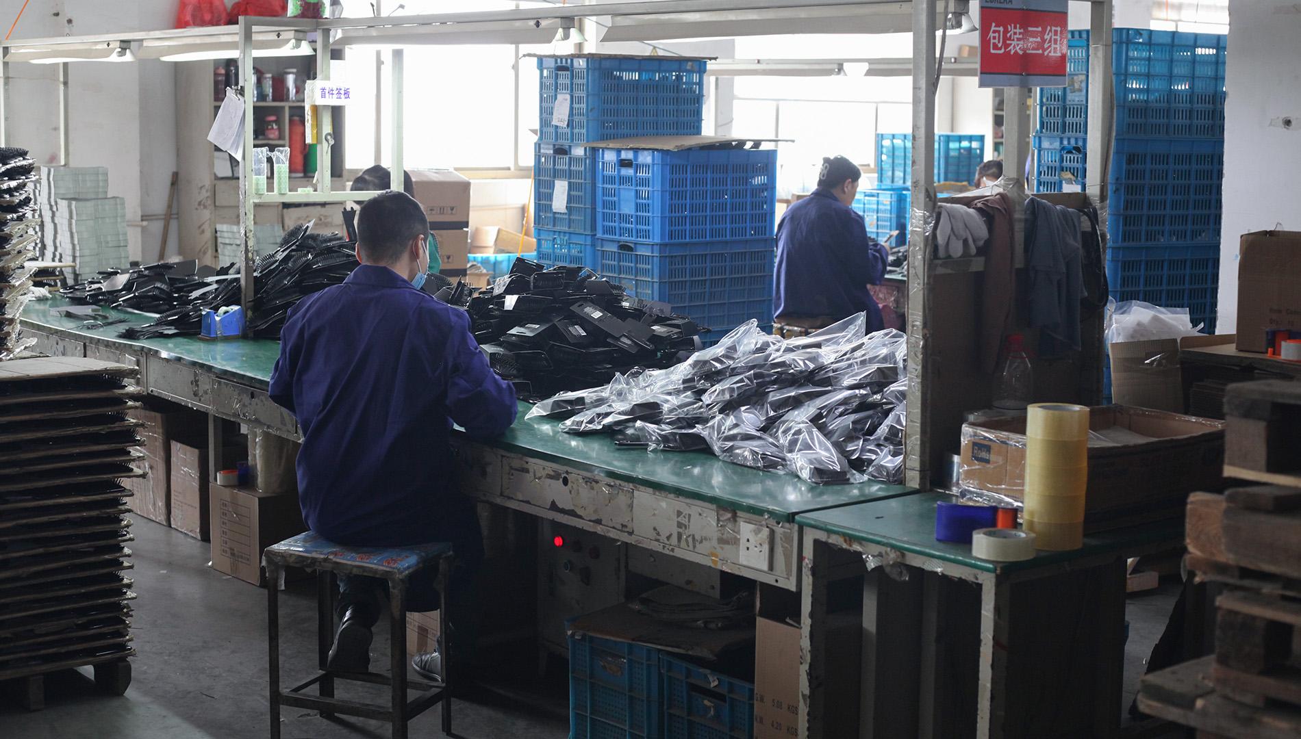 Packaging area in the Eureka factory