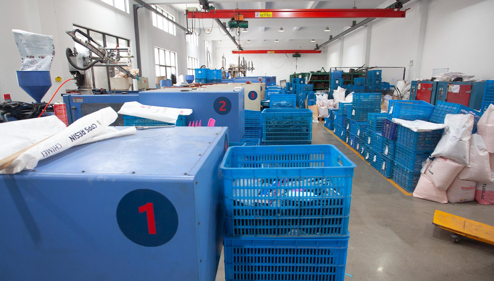 Injection molding area in the Eureka factory