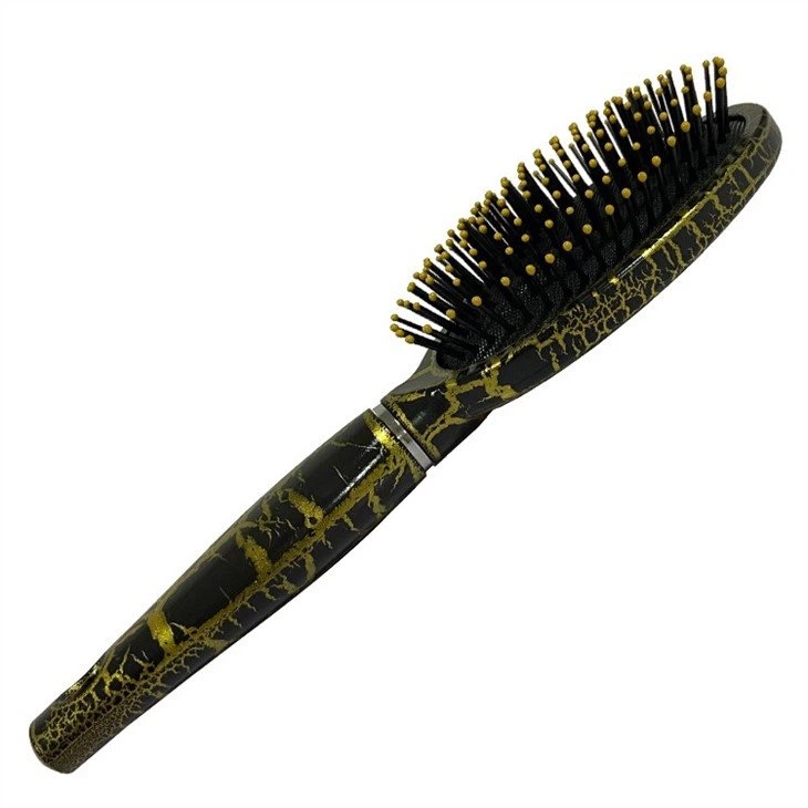 EUREKA Cushion Massaging Hair Brush with Rippled Leather Finish