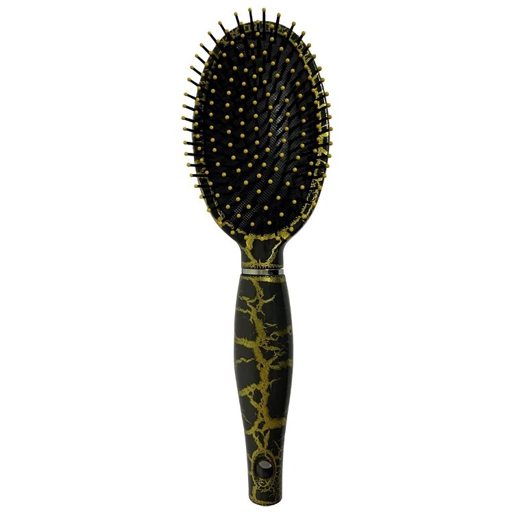 EUREKA Cushion Massaging Hair Brush with Rippled Leather Finish