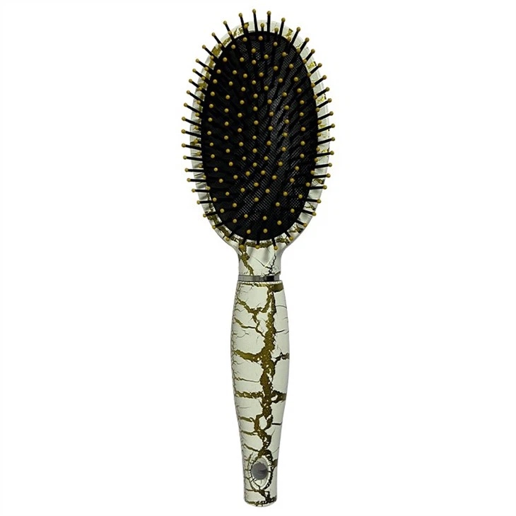 EUREKA Cushion Massaging Hair Brush with Rippled Leather Finish